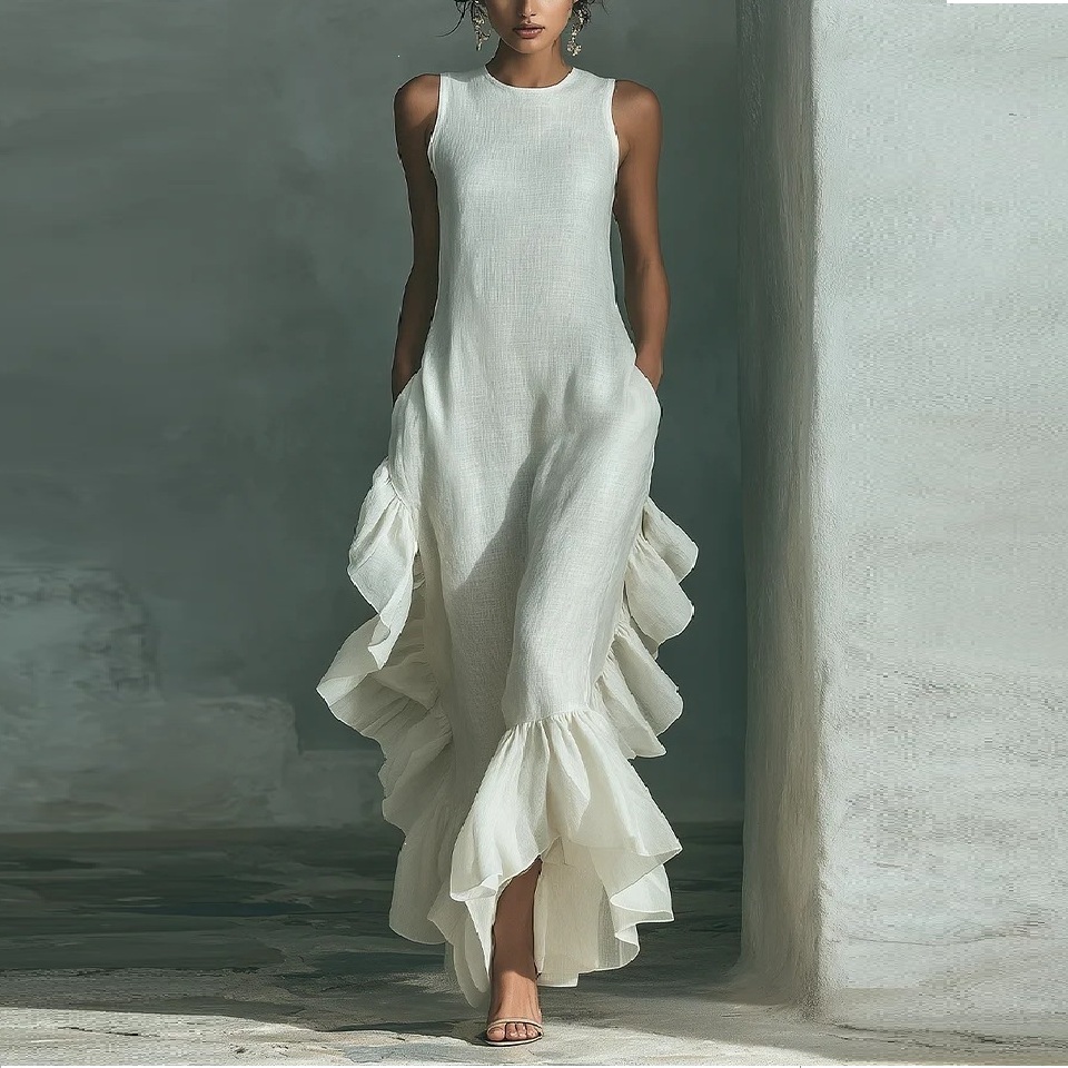 Street Fashion Designers - CHIC European American Fashion Ruffles Ladies