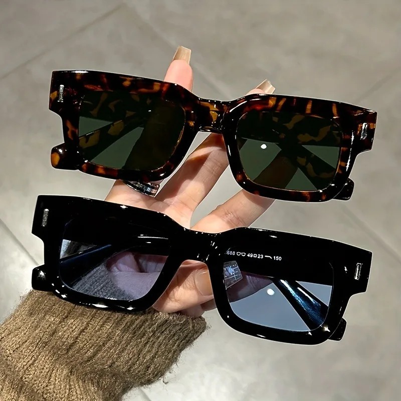 Street Fashion Brands - Luxurious Rectangle Sunglasses Women Men Fashion