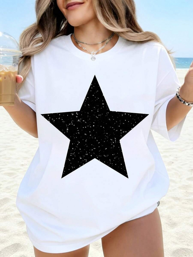Italy Fashion Street - New Fashion Apparel, White Graphic T‑Shirt