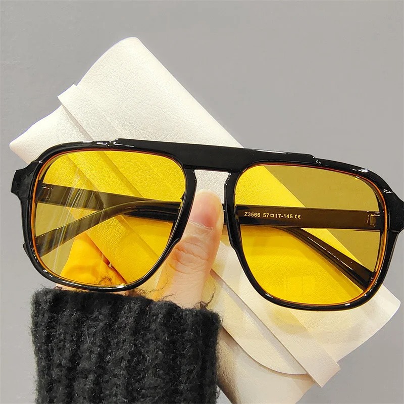 New Oversized Frame Sunglasses - Street Fashion Glasses 评论和价格