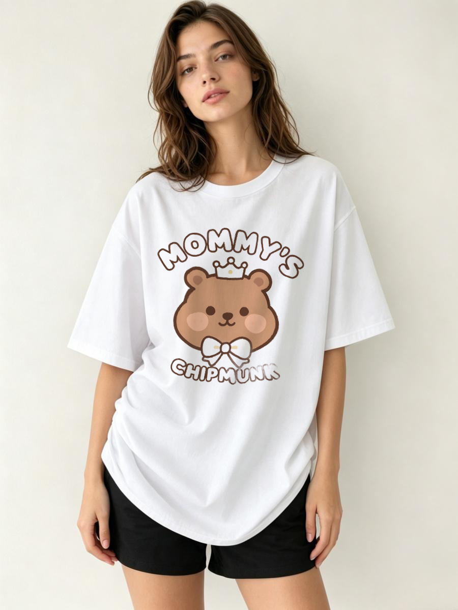 T Shirts Cotton Round Solid Co - Longline Tee Oversized 评论和价格