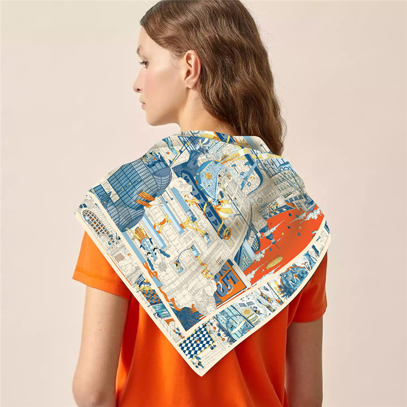 Silk Scarf Women City Street P - Street Fashion Hijab 评论和价格