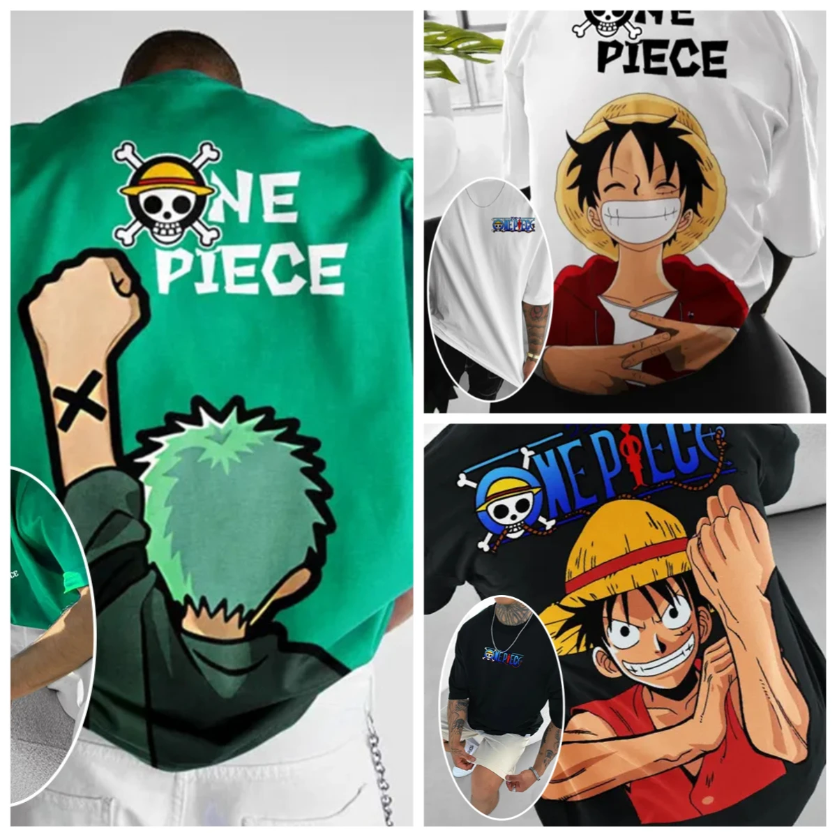 ONE PIECE Luffy Zoro 2025 Summ - Street Fashion Trends 2025 评论和价格