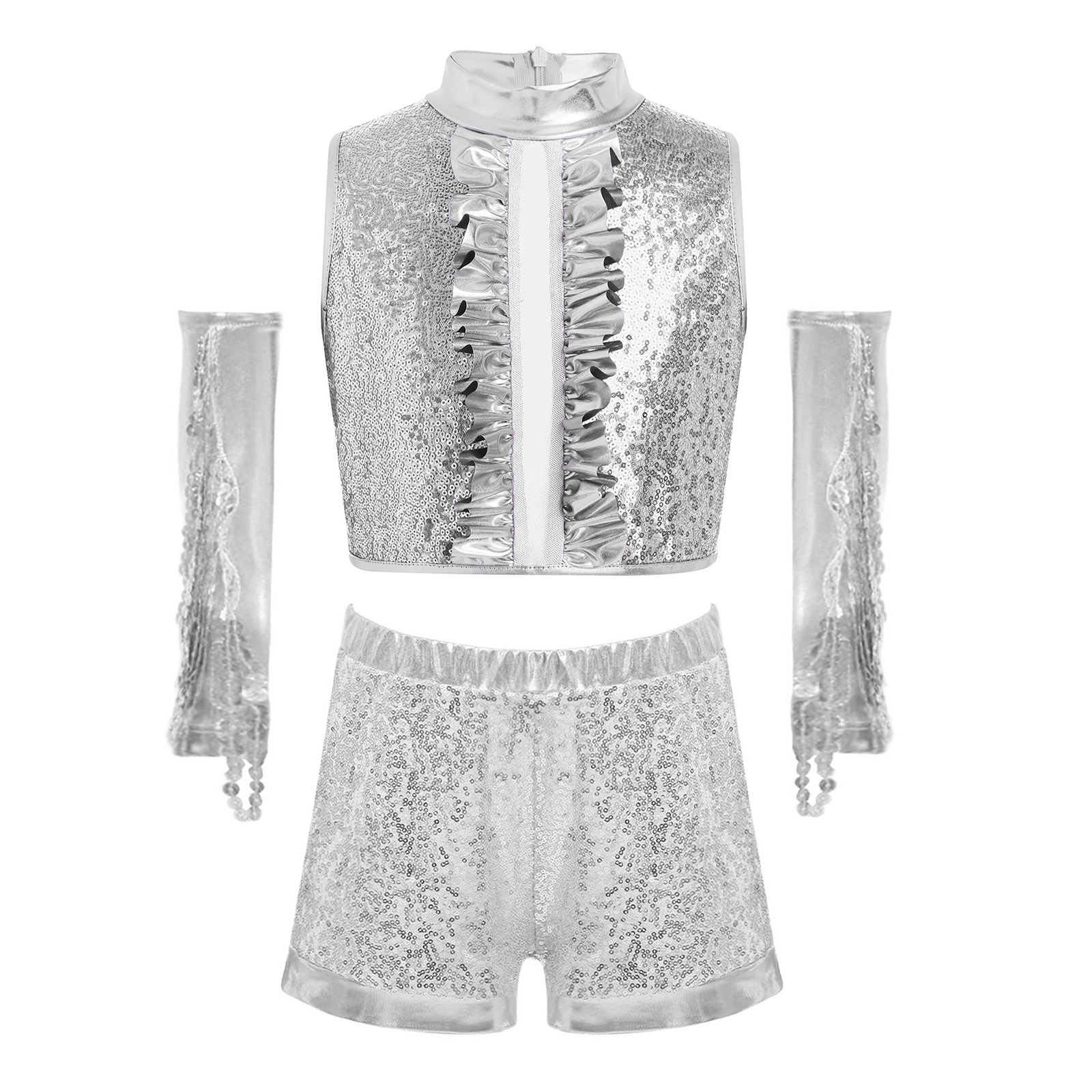 Kids Sparkling Metallic Sequin - Street Fashion Hip Hop 评论和价格