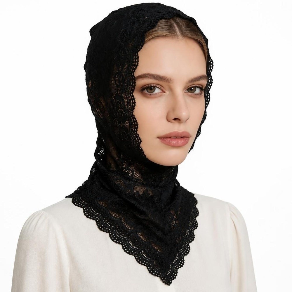 Lace Decorative Turban Caps Ne - Street Fashion Hijab 评论和价格