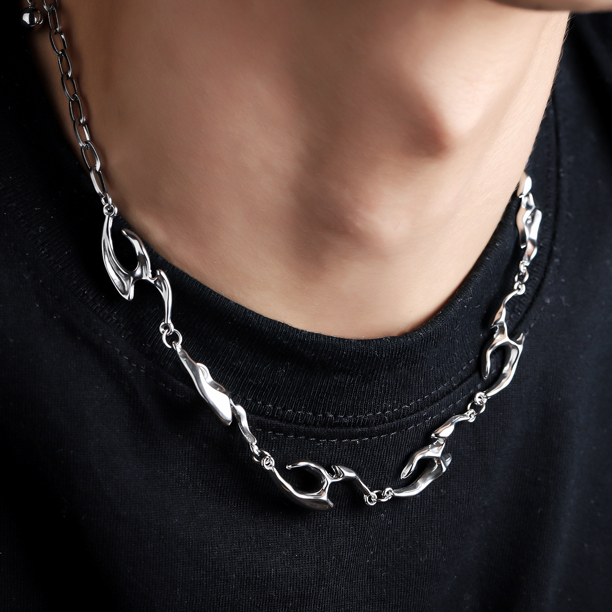 Irregular Shaped Metal Necklac - Street Fashion Trends 2025 评论和价格