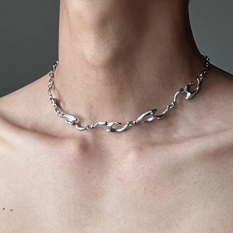 Irregular Shaped Metal Necklac - Street Fashion Trends 2025 评论和价格