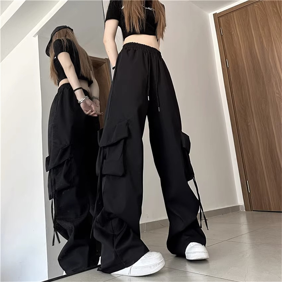 Plus Size Women Cargo Pants Hi - Street Fashion Plus Size 评论和价格