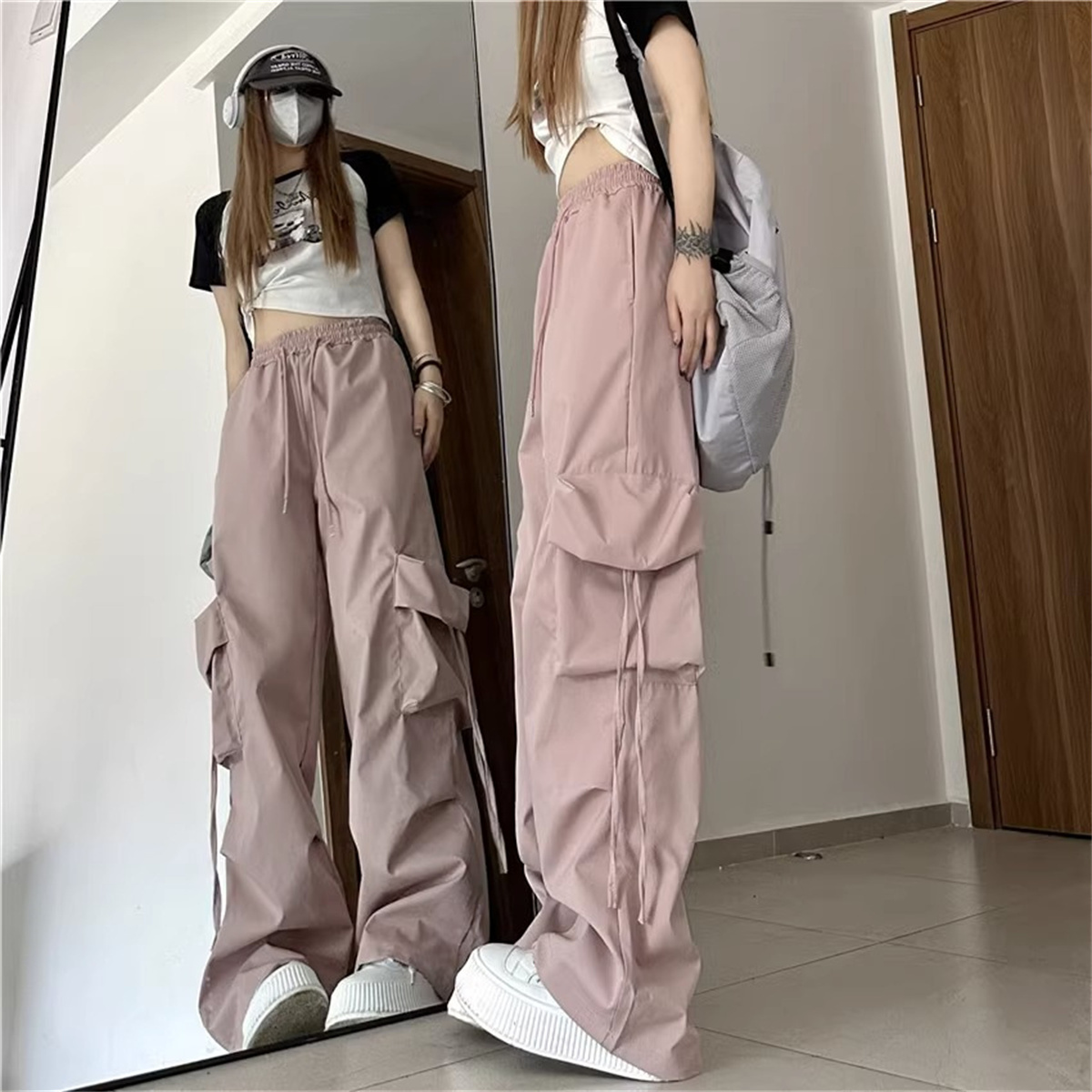 Plus Size Women Cargo Pants Hi - Street Fashion Plus Size 评论和价格