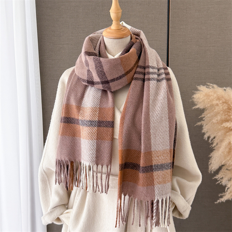 Luxury Plaid Scarf Fashion Pas - Street Fashion Hijab 评论和价格