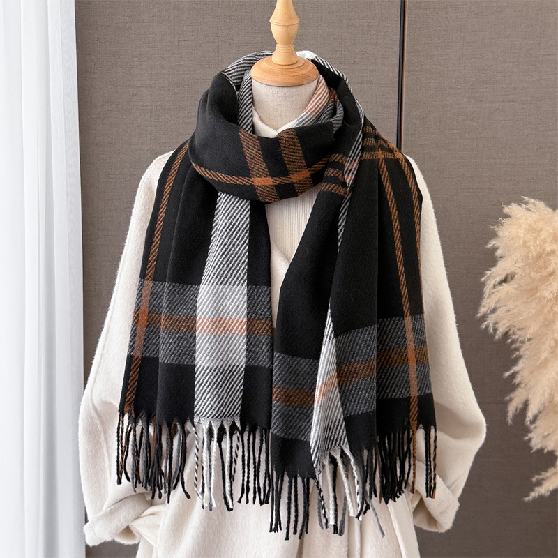 Luxury Plaid Scarf Fashion Pas - Street Fashion Hijab 评论和价格