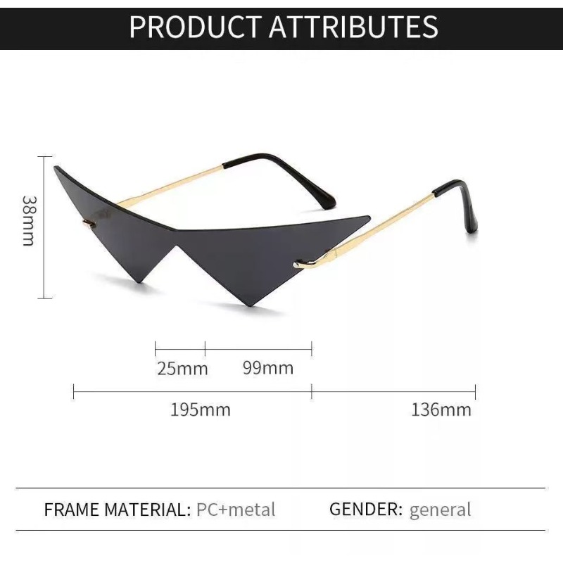 Triangle Sunglasses Street Eye - Street Fashion Glasses 评论和价格