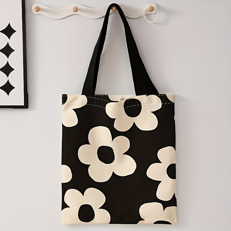 Yellow flower printed tote bag - Tote Bag Canvas Print 评论和价格