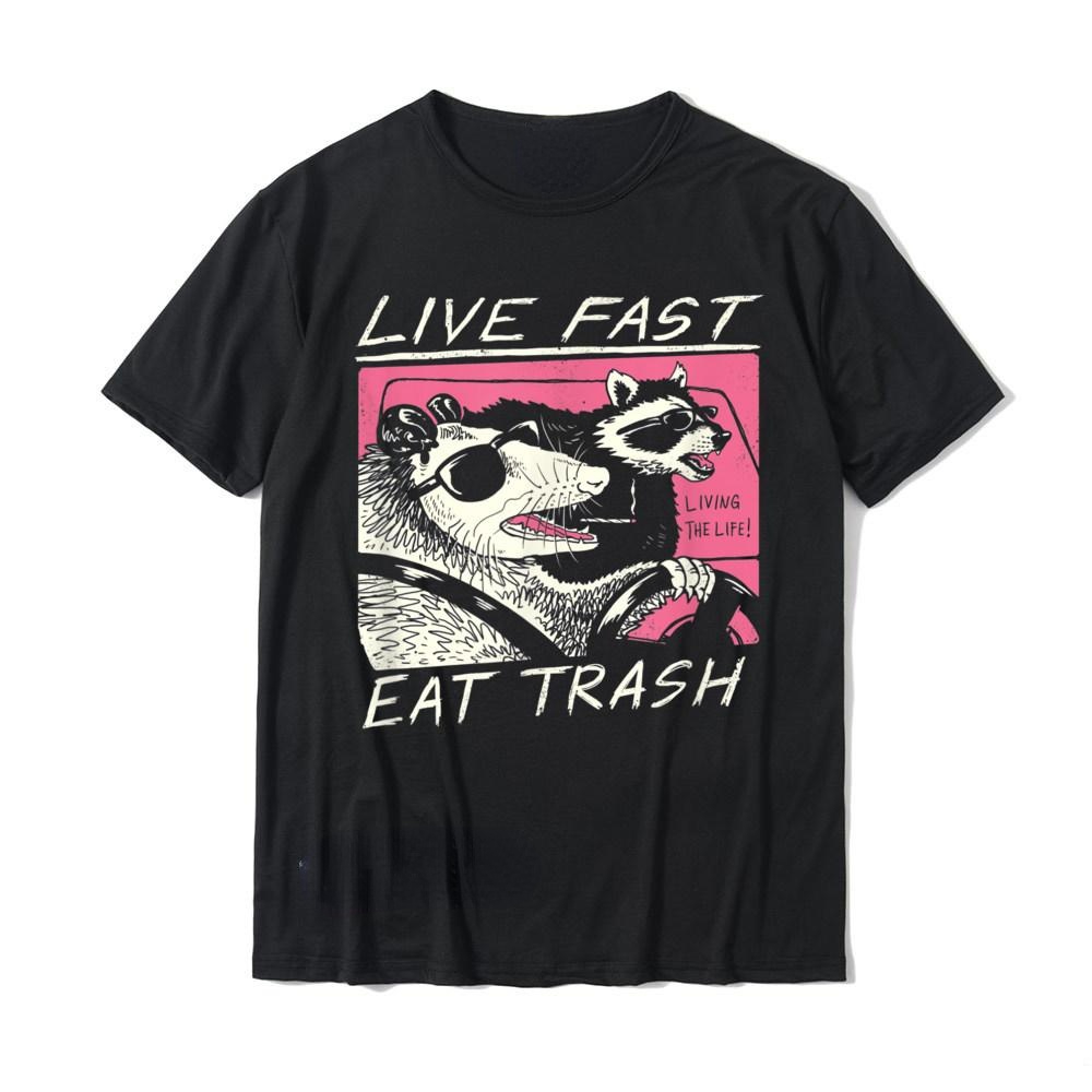 Live Fast! Eat Trash! Man T Sh - Street Fashion Hip Hop 评论和价格