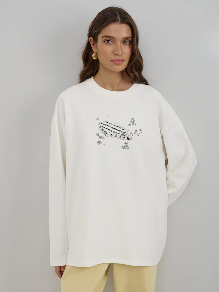 Autumn 100% Cotton Minimalist  - Longline Tee Oversized 评论和价格
