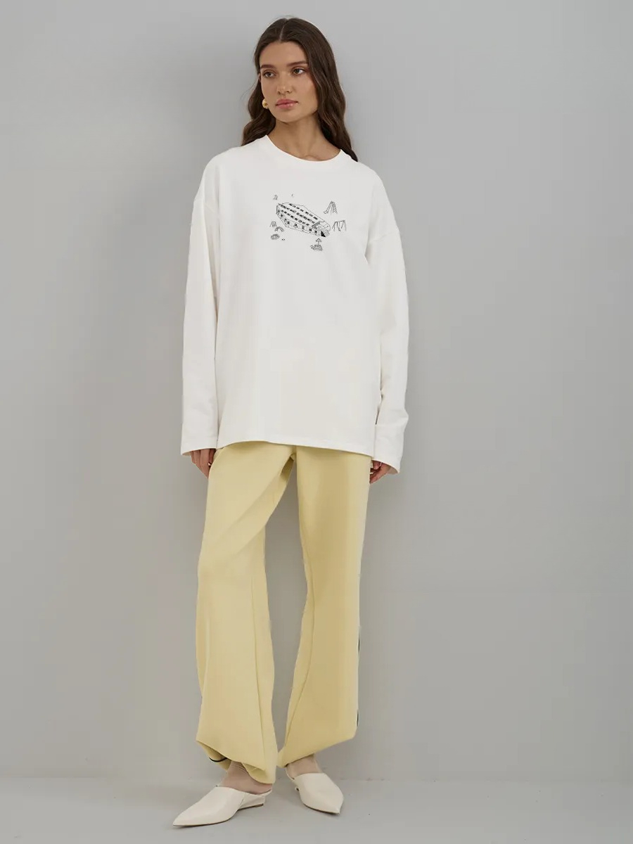 Autumn 100% Cotton Minimalist  - Longline Tee Oversized 评论和价格