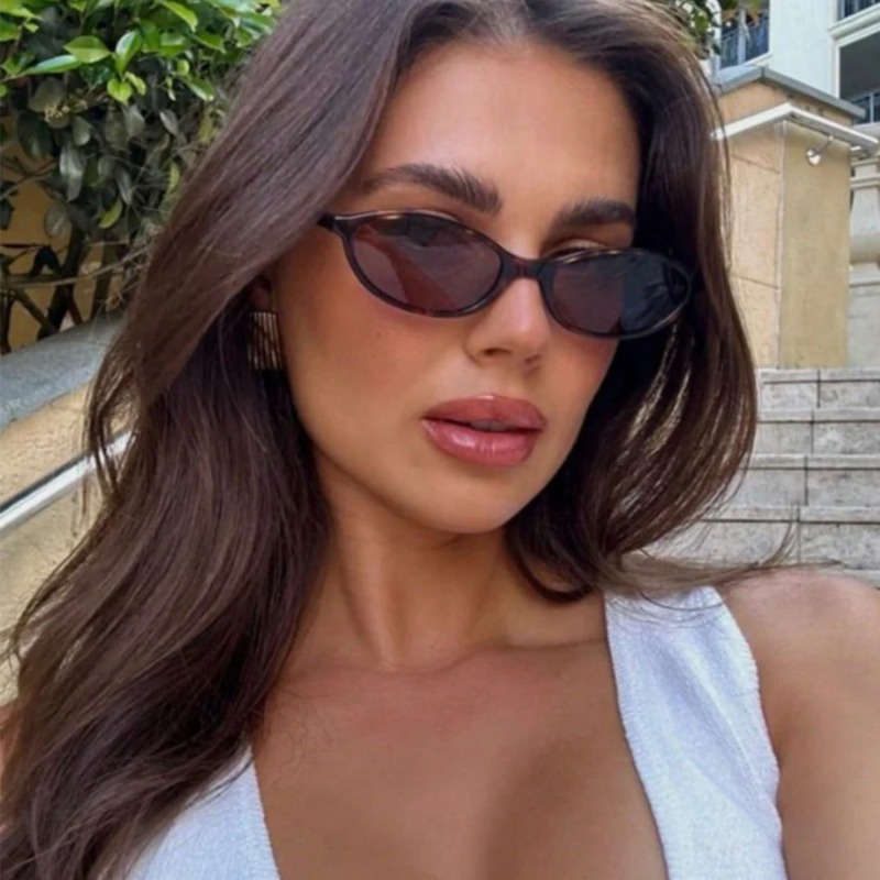 Retro Oval Frame Sunglasses Fa - Street Fashion Glasses 评论和价格