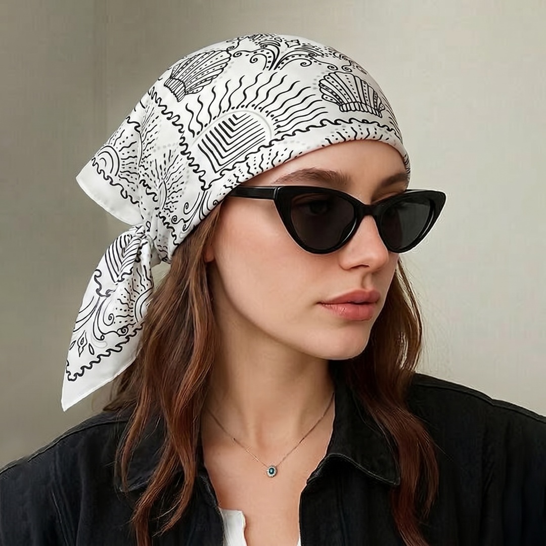 Woman Scarf Hijab Square Heads - Street Fashion Hijab 评论和价格