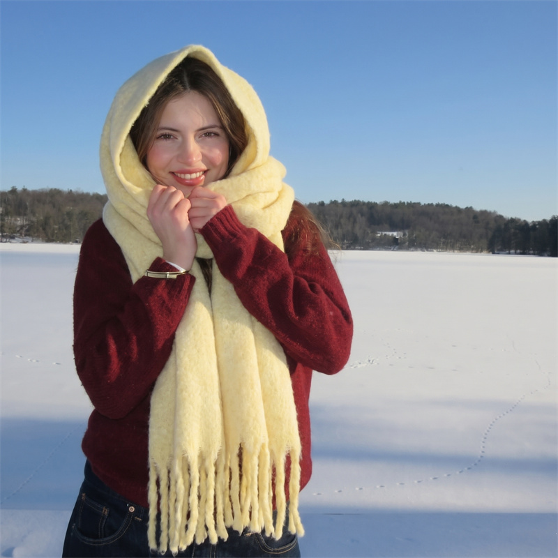 Vintage Plain Mohair Tassel Sc - Street Fashion Hijab 评论和价格