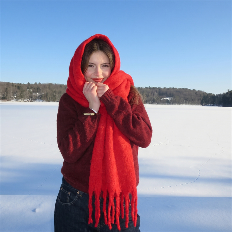 Vintage Plain Mohair Tassel Sc - Street Fashion Hijab 评论和价格