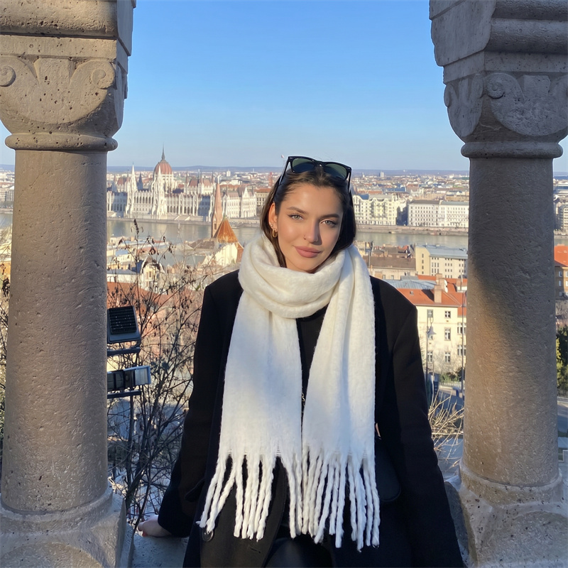 36 Colors Solid Mohair Fringe  - Street Fashion Hijab 评论和价格