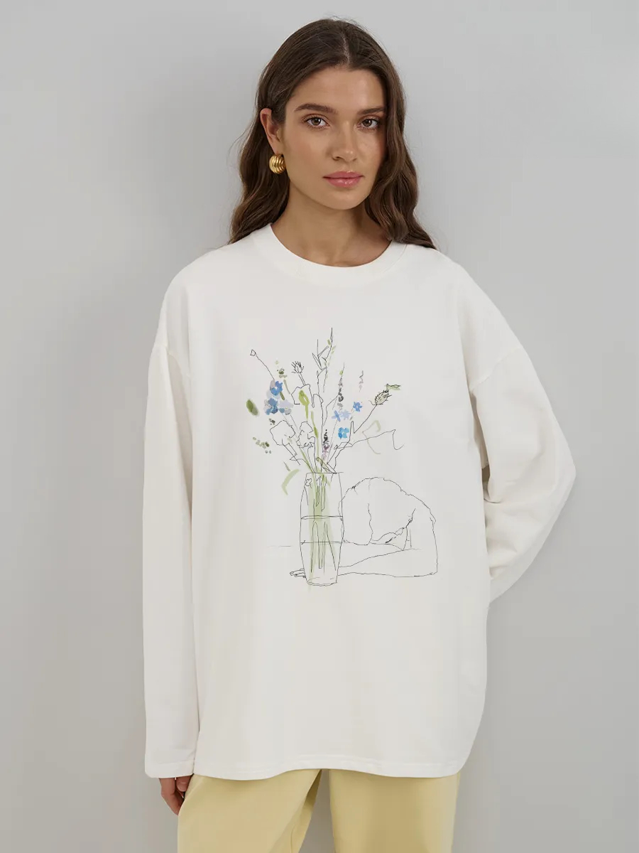 Autumn New Women Long Sleeve T - Longline Tee Oversized 评论和价格