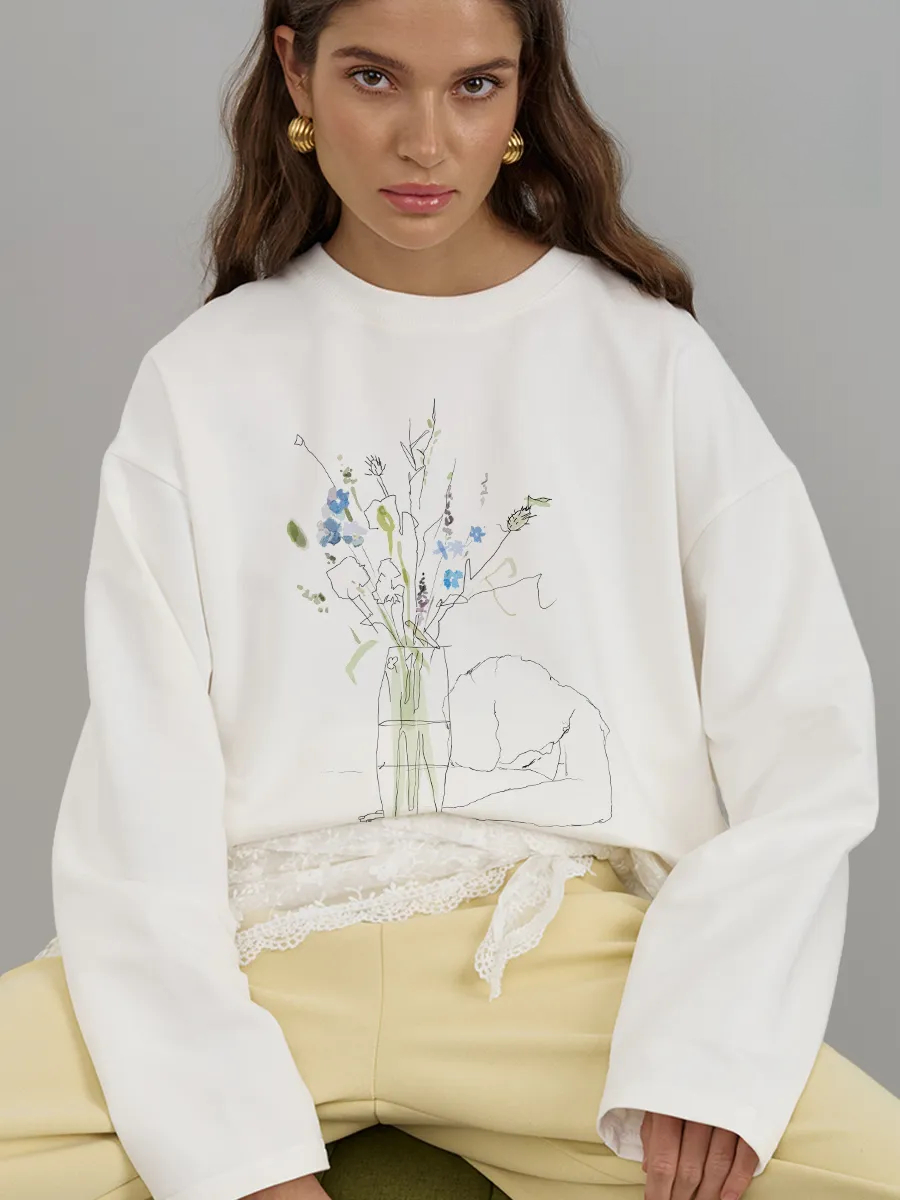 Autumn New Women Long Sleeve T - Longline Tee Oversized 评论和价格