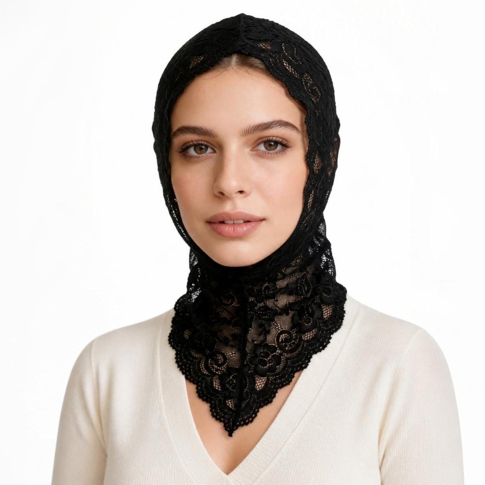 Lace Decorative Turban Caps Ne - Street Fashion Hijab 评论和价格