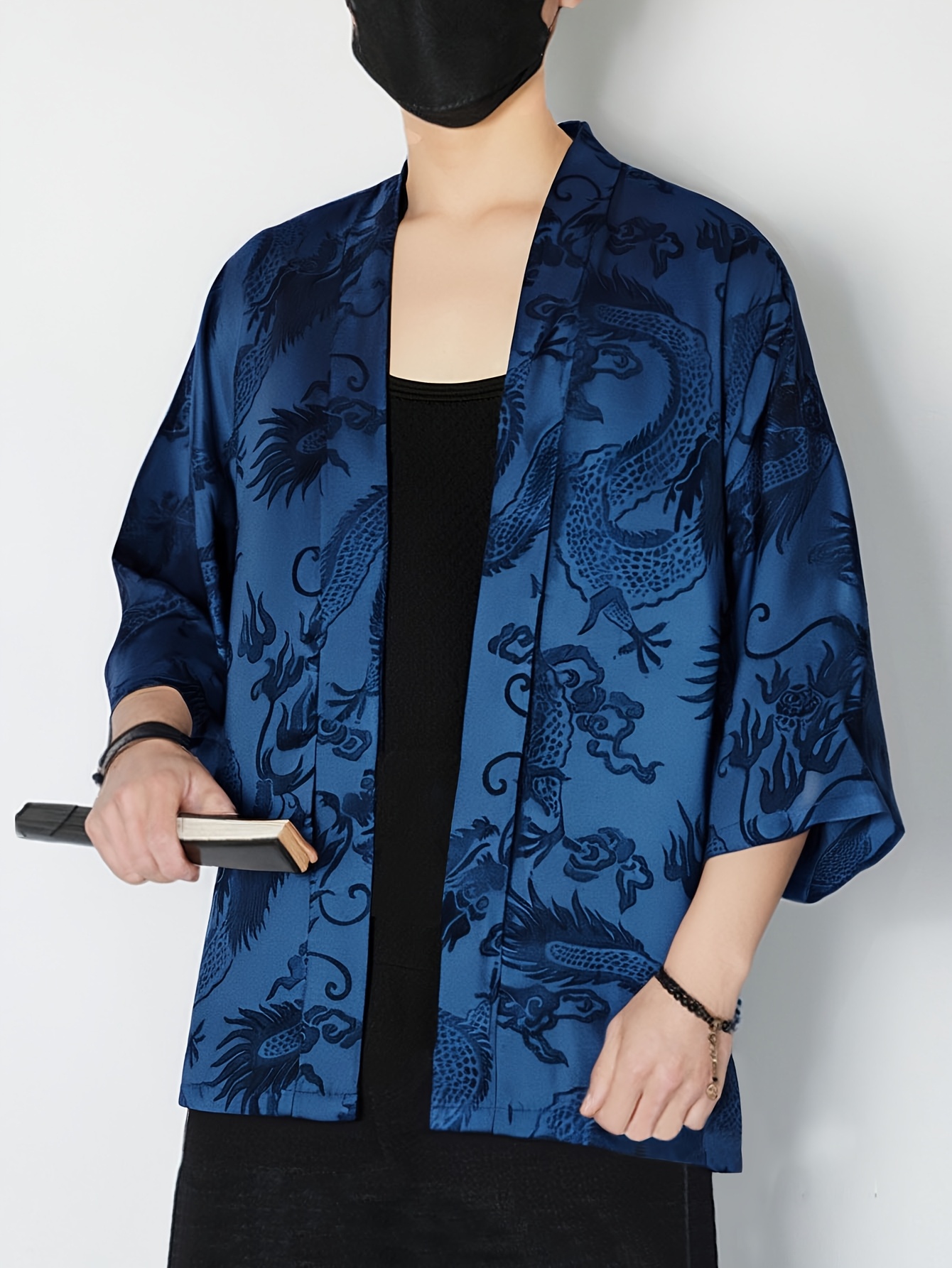 2026 Summer Men's Kimono 3D Pr - Street Fashion Designers 评论和价格