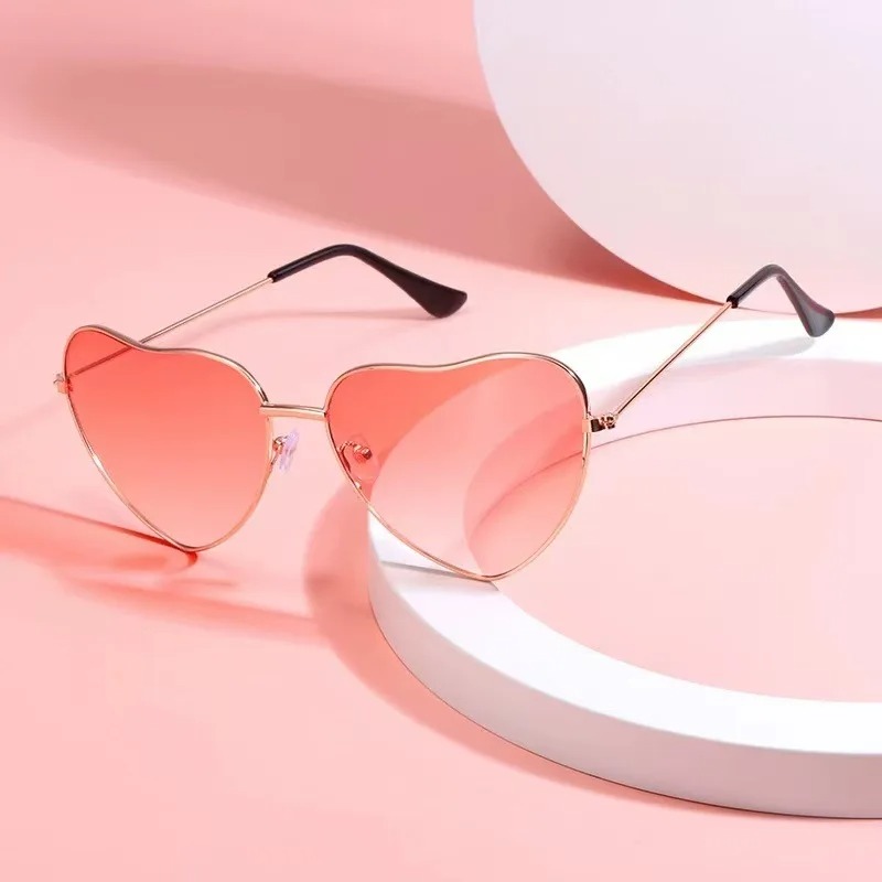 Fashion Heart Shaped Metal Sun - Street Fashion Glasses 评论和价格