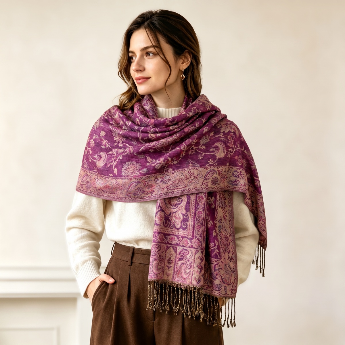 Print Scarf Hijab Pashmina Sha - Street Fashion Hijab 评论和价格