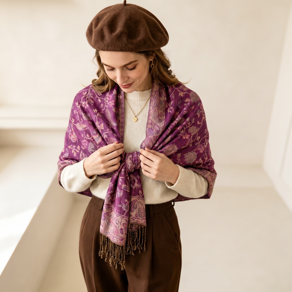 Print Scarf Hijab Pashmina Sha - Street Fashion Hijab 评论和价格