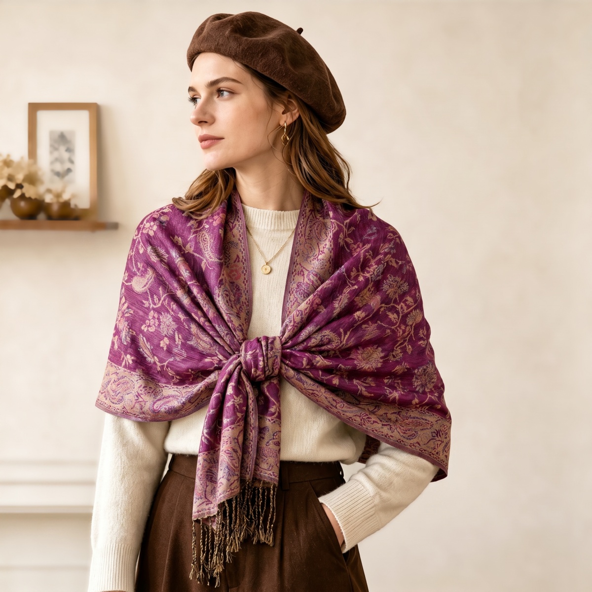 Print Scarf Hijab Pashmina Sha - Street Fashion Hijab 评论和价格