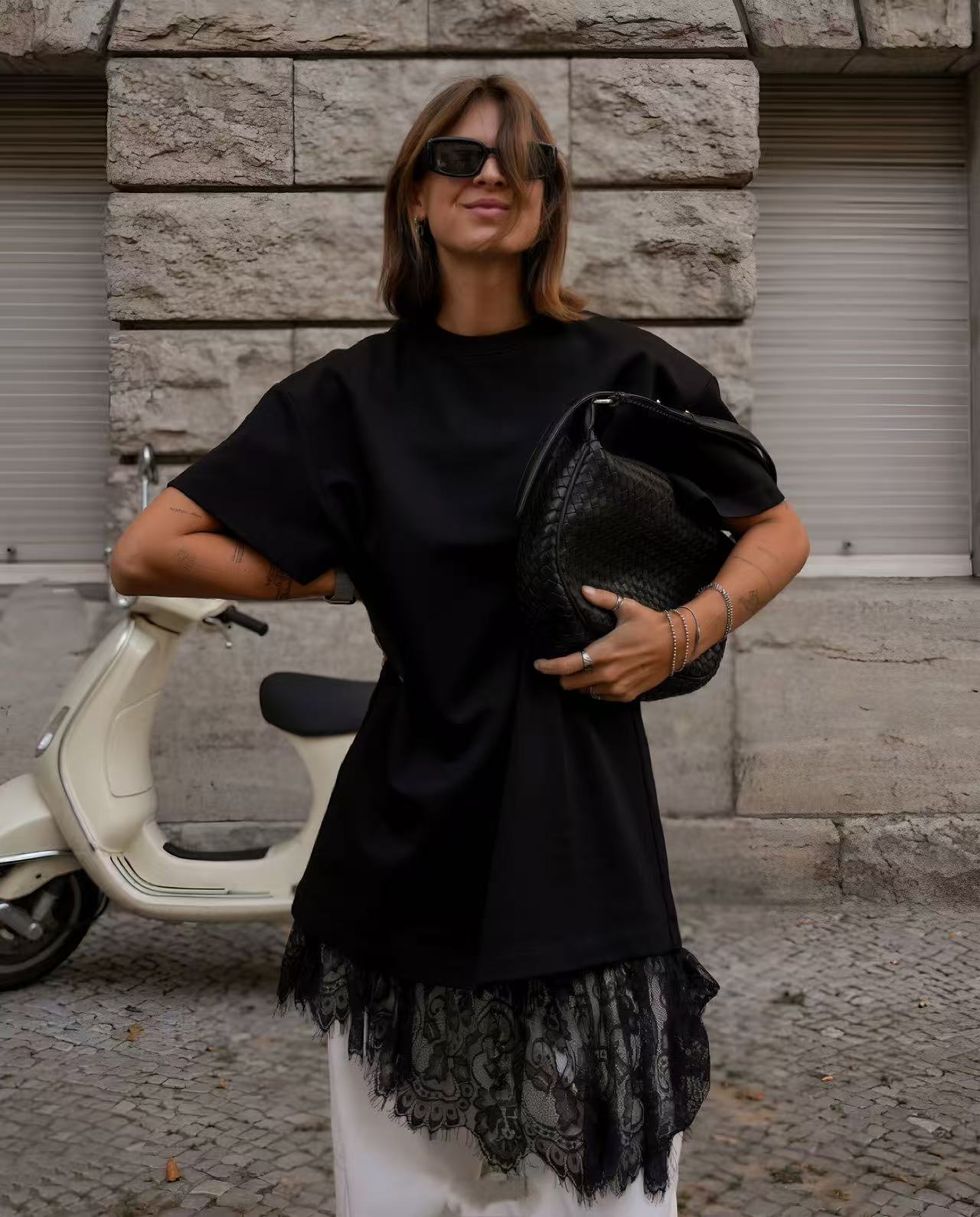 Women's Oversized Half Sleeve  - Longline Tee Oversized 评论和价格