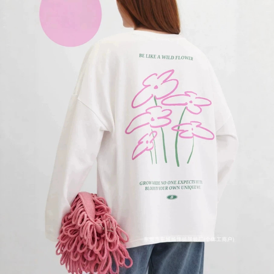 Sweet Preppy Campus Minimal Li - Longline Tee Oversized 评论和价格