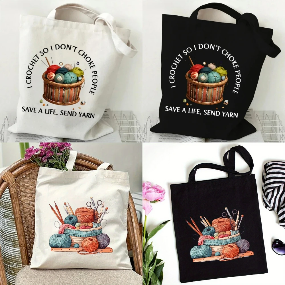 Classic Wool Ball Knitted Hand - Tote Bag Canvas Print 评论和价格