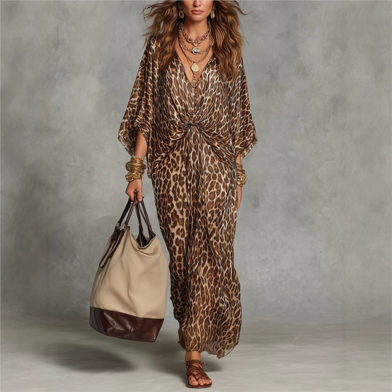 Fashion Leopard Print Dress Se - Italy Fashion Street 评论和价格