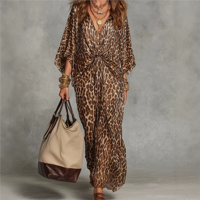 Fashion Leopard Print Dress Se - Italy Fashion Street 评论和价格