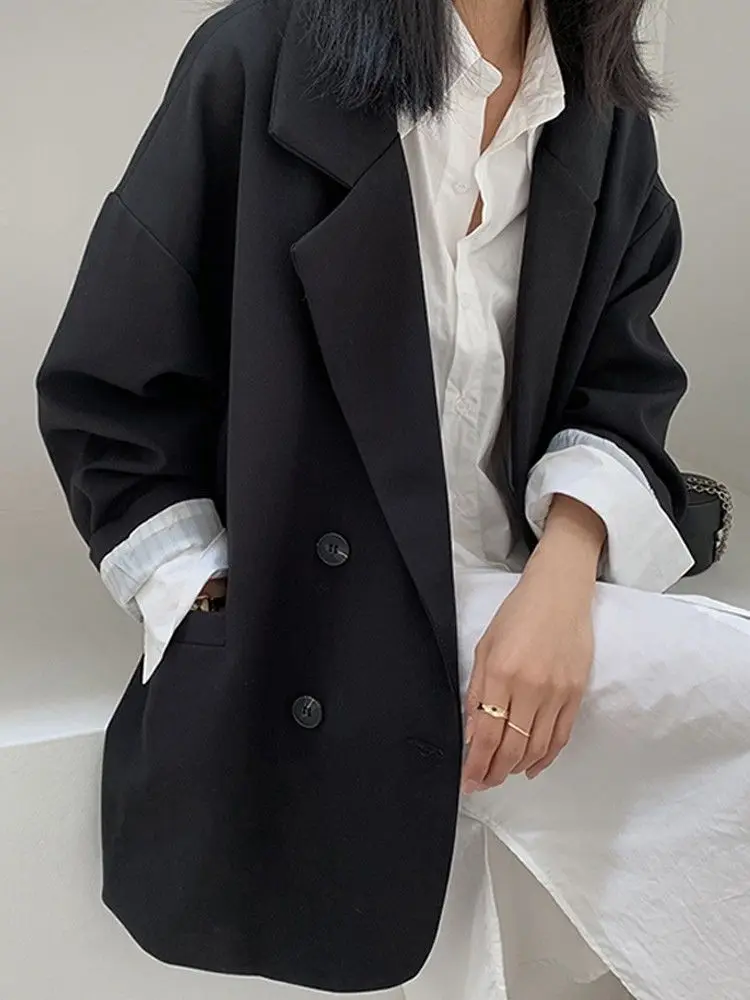 Vintage Brown Blazer Women Ele - Street Fashion Official 评论和价格