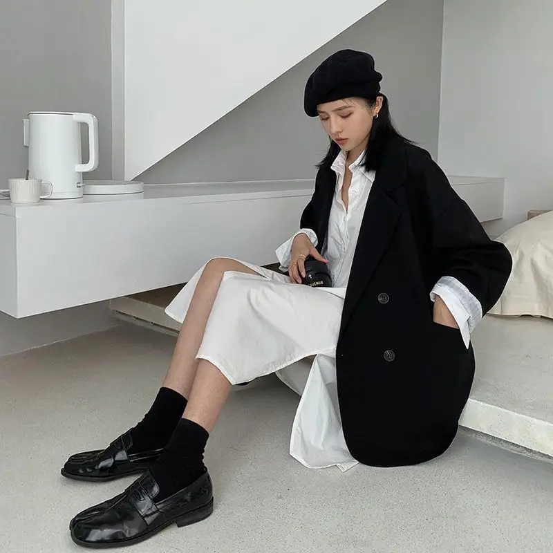 Vintage Brown Blazer Women Ele - Street Fashion Official 评论和价格
