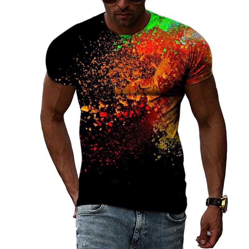 Men's Summer Fashion 3D Print  - Street Fashion Hip Hop 评论和价格