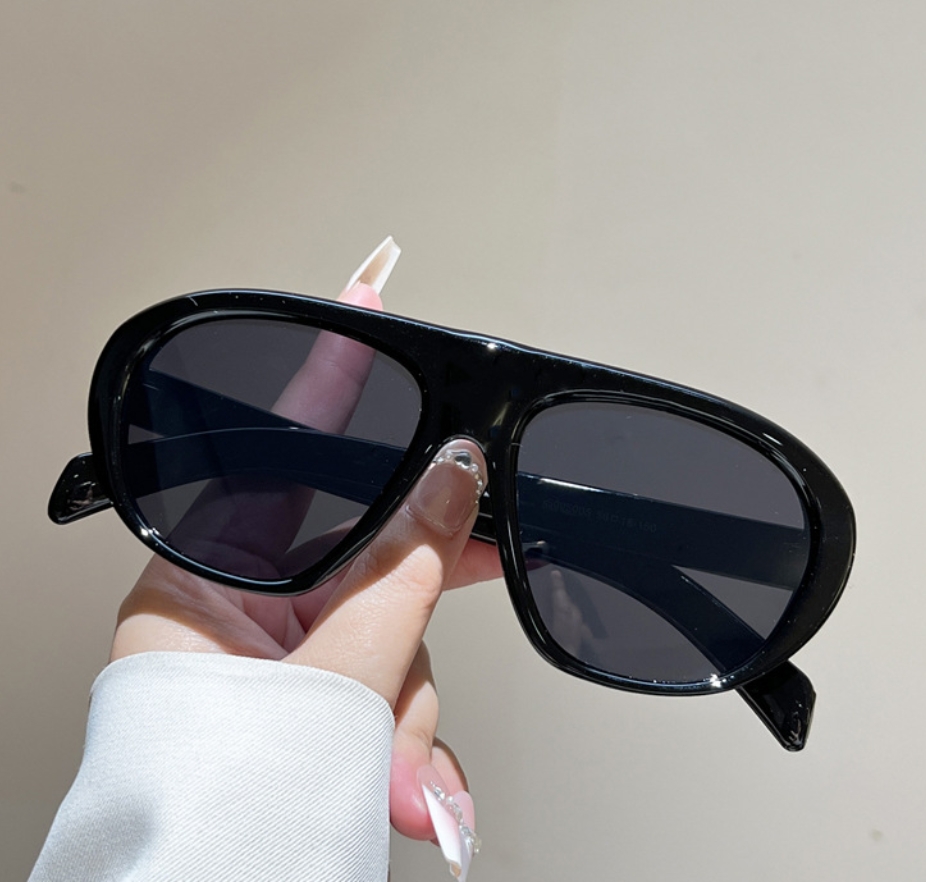 New Oversized Pilot Sunglasses - Street Fashion Glasses 评论和价格