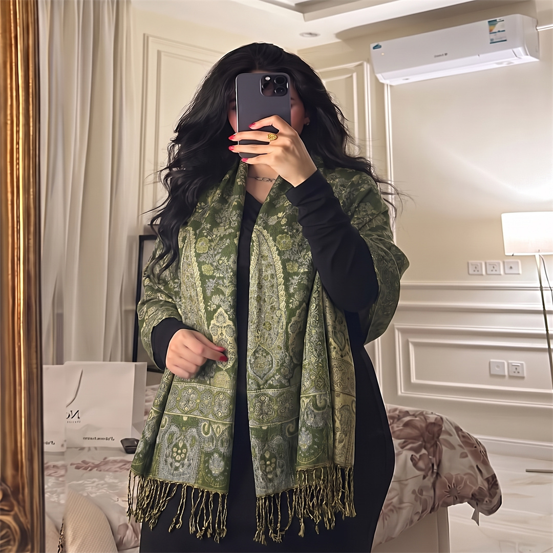 Fashion Paisley Jacquard Tasse - Street Fashion Hijab 评论和价格