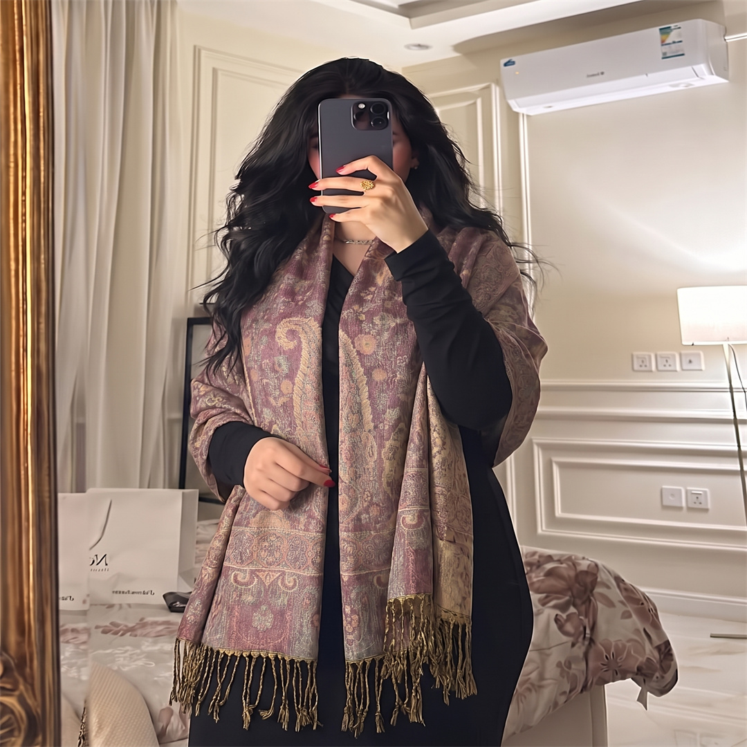 Fashion Paisley Jacquard Tasse - Street Fashion Hijab 评论和价格