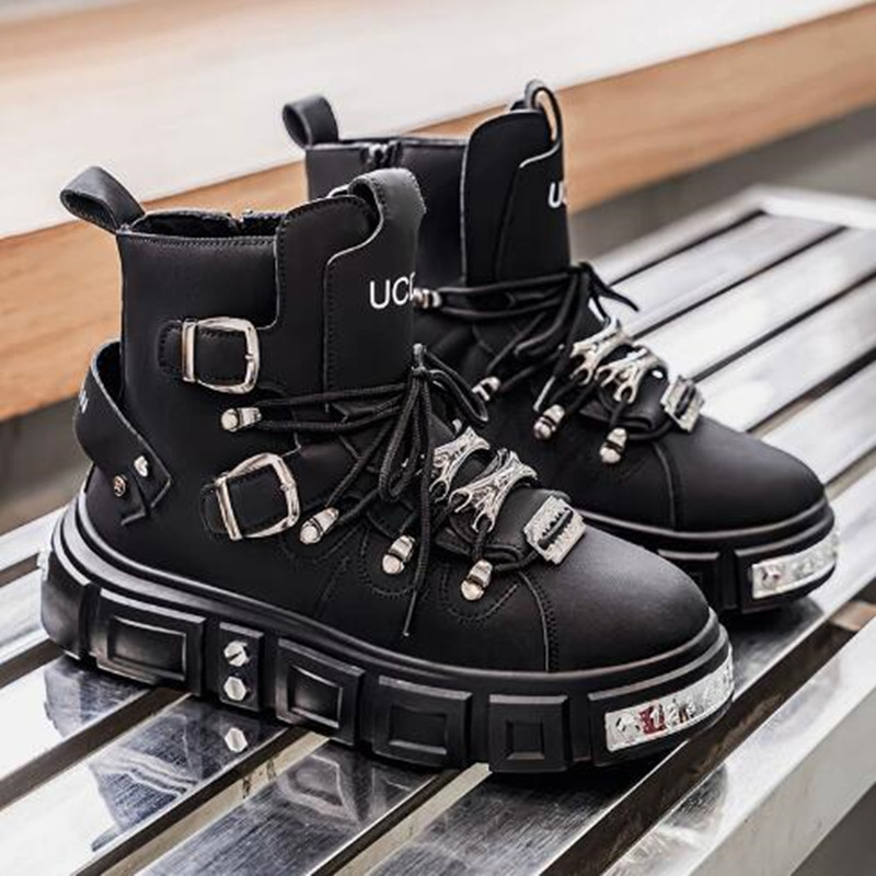 Fashion Rivet Black High top S - Street Fashion Designers 评论和价格