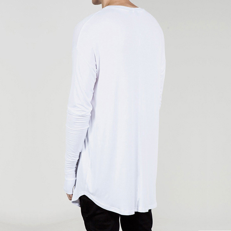 Men Longline Thumb Hole Long S - Longline Tee Oversized 评论和价格