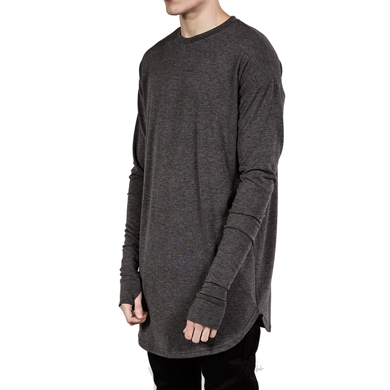Men Longline Thumb Hole Long S - Longline Tee Oversized 评论和价格